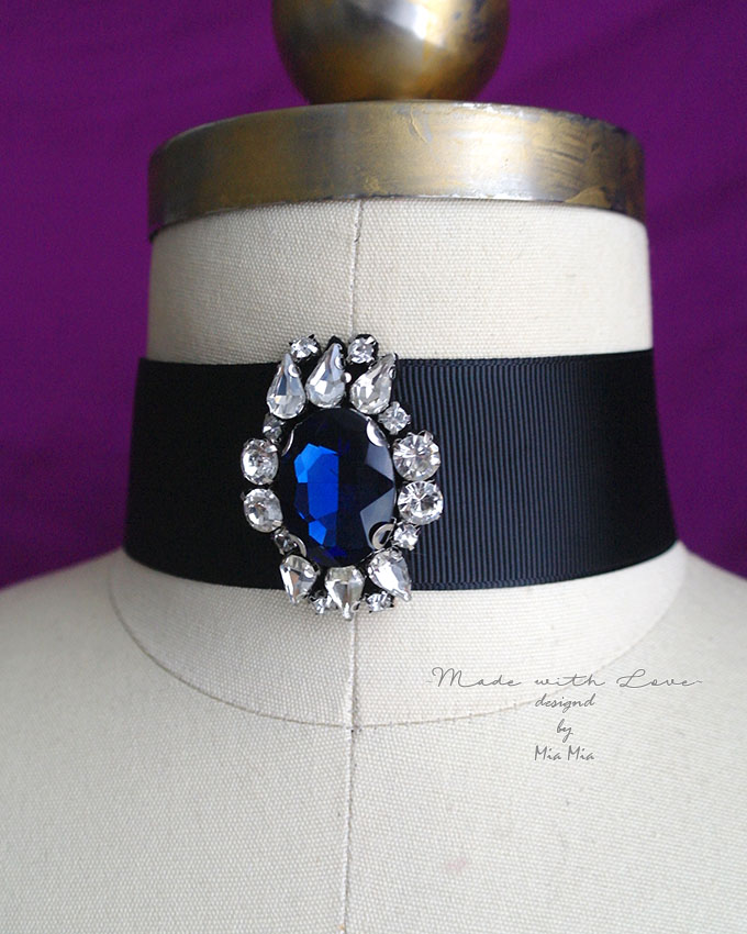 black choker style necklace