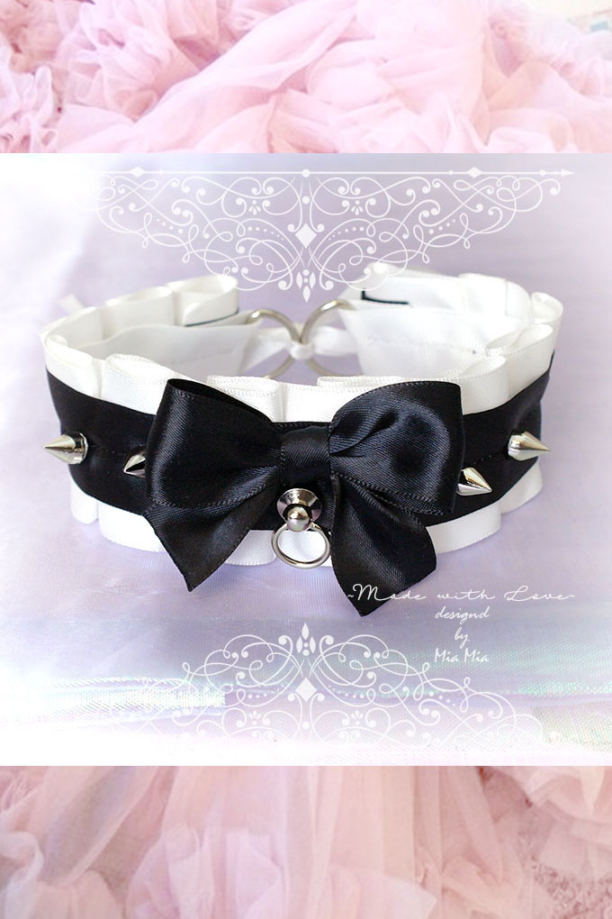 goth cat collar